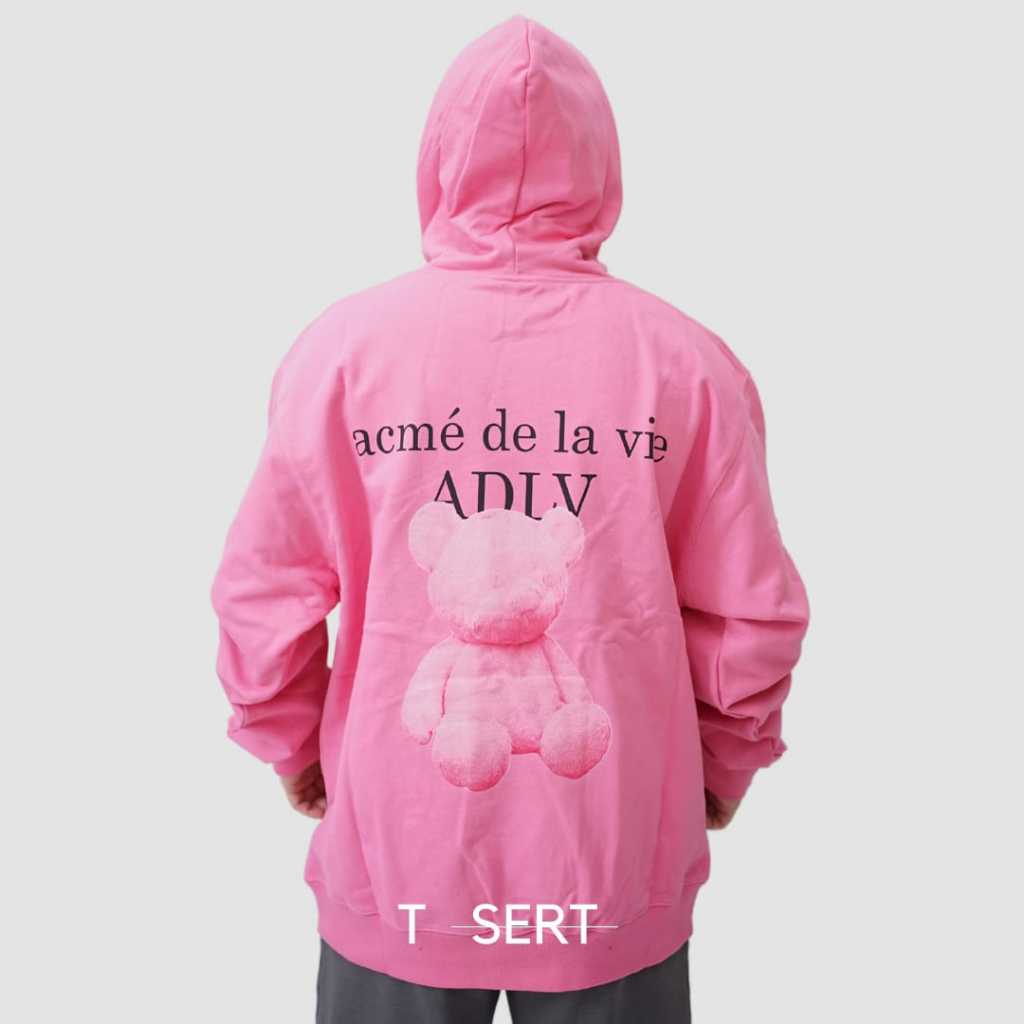 ADLV Fuzzy Bear Hoodie Dark Pink / Hoodie ADLV Authentic