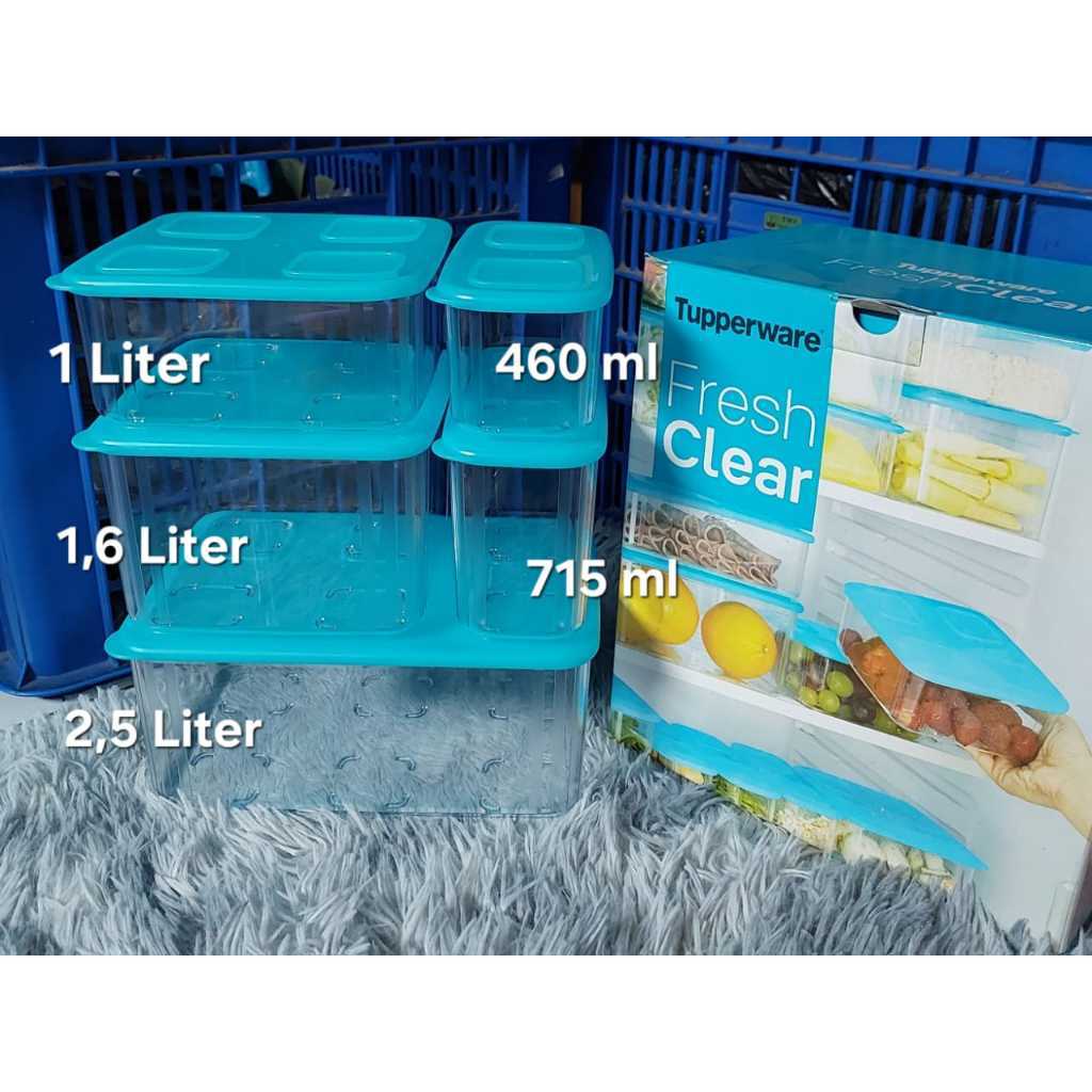 [BIG SALE] PROMO Tupperware  Compact Fresh Clear Set 5pcs free Box