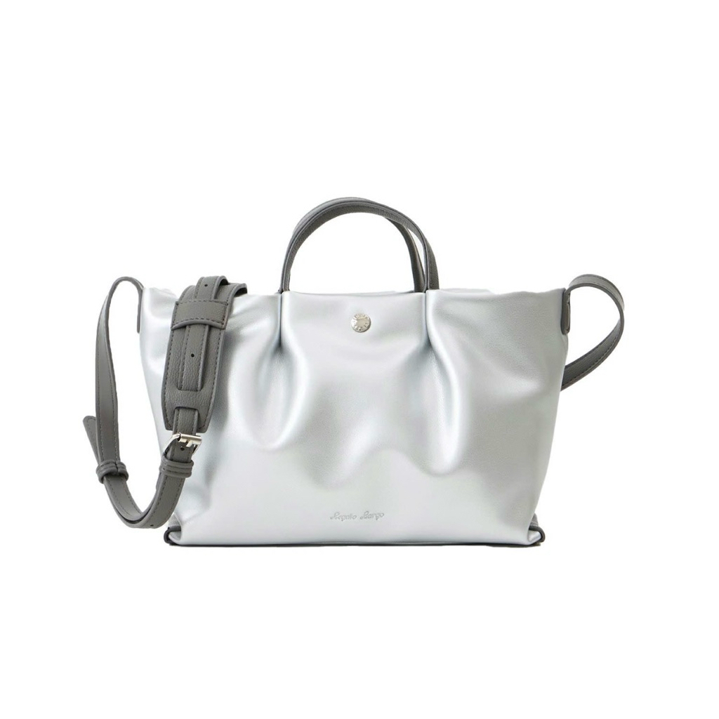 Legato Largo - Faux leather mini shoulder bag SMALL - Silver
