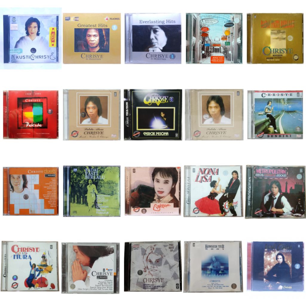 CD CHRISYE - 20 lagu terpilih the best cinta terbaik - badai pasti berlalu - dekade - by request - k