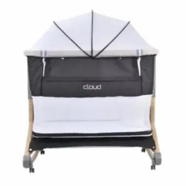 (sewa) BabyElle BabyElle Cloud Bedside Crib Box Bayi - Light grey