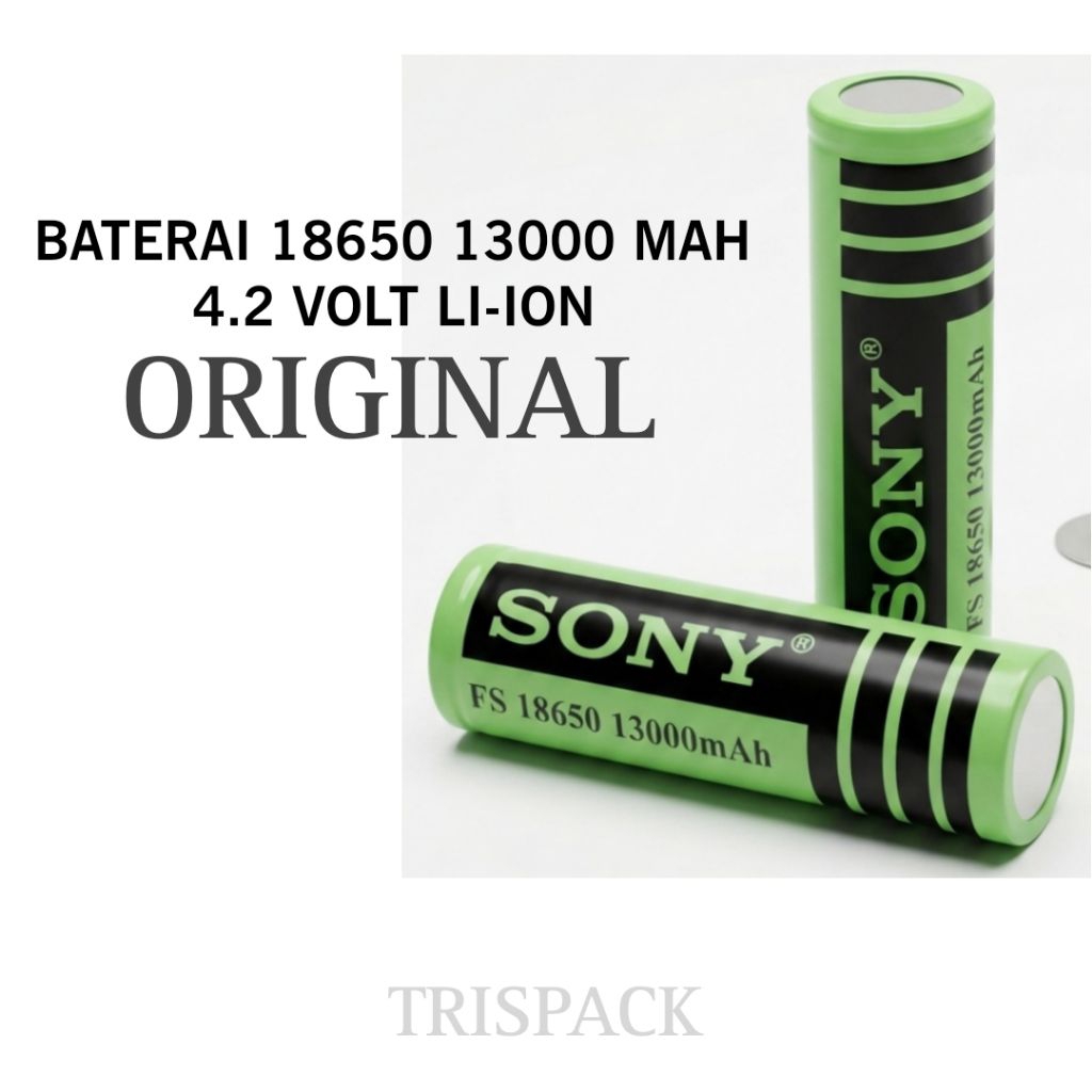 Baterai 18650 13000 mAh 4.2 Volt Li-ion Original Baterai isi Ulang Cas/Charger Awet Tahan Lama