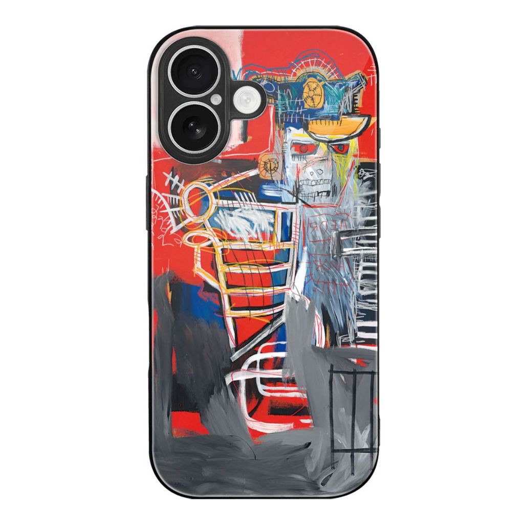 Soft Case Abstrak Graffiti Basquiat iPhone 11 13 15 16 Pro Max 17 Air 14 Plus 12 Mini Xr Xs 7 8 SE 1