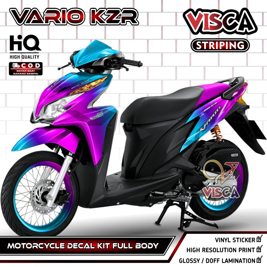 Decal Vario 125 KZR Full Body - Stiker Motor Vario 125 Old Fullbody - Dekal Vario 125 Lama - Stripin