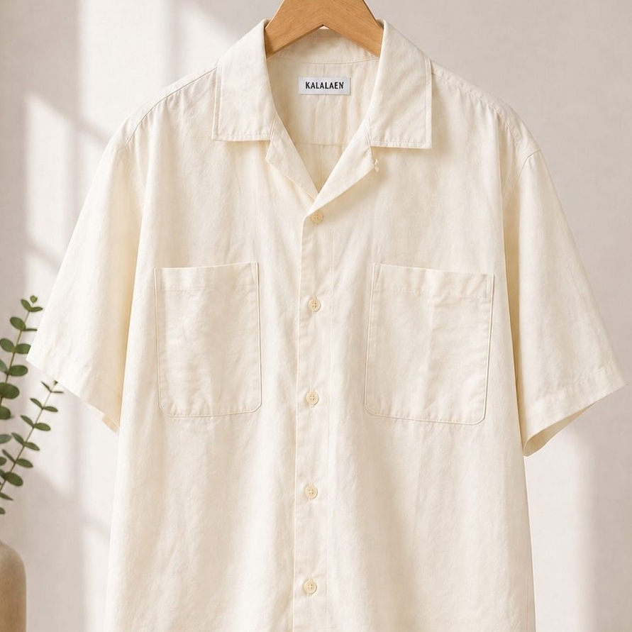 Kemeja pria KALALAEN original oversize lengan pendek