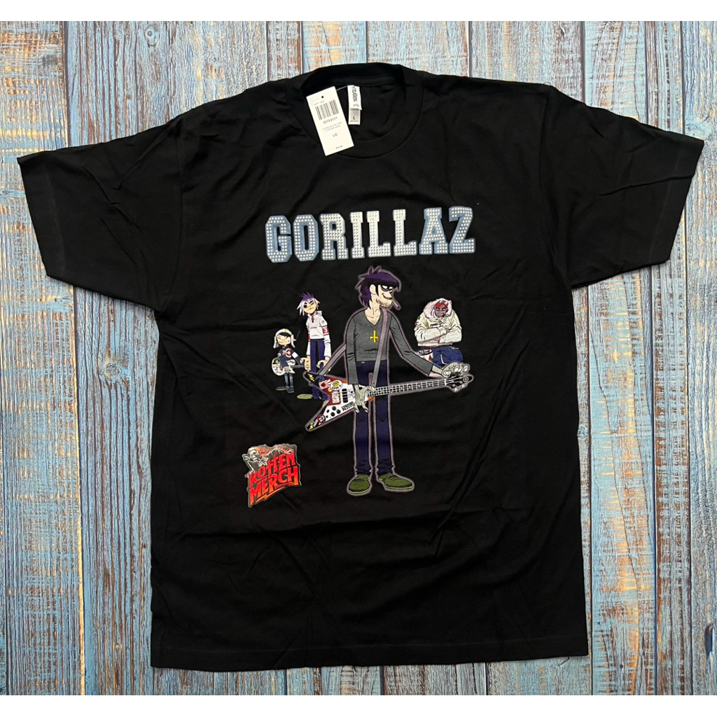 Kaos T-Shirt Band Gorillaz - Electric Guitar Official Merchandise