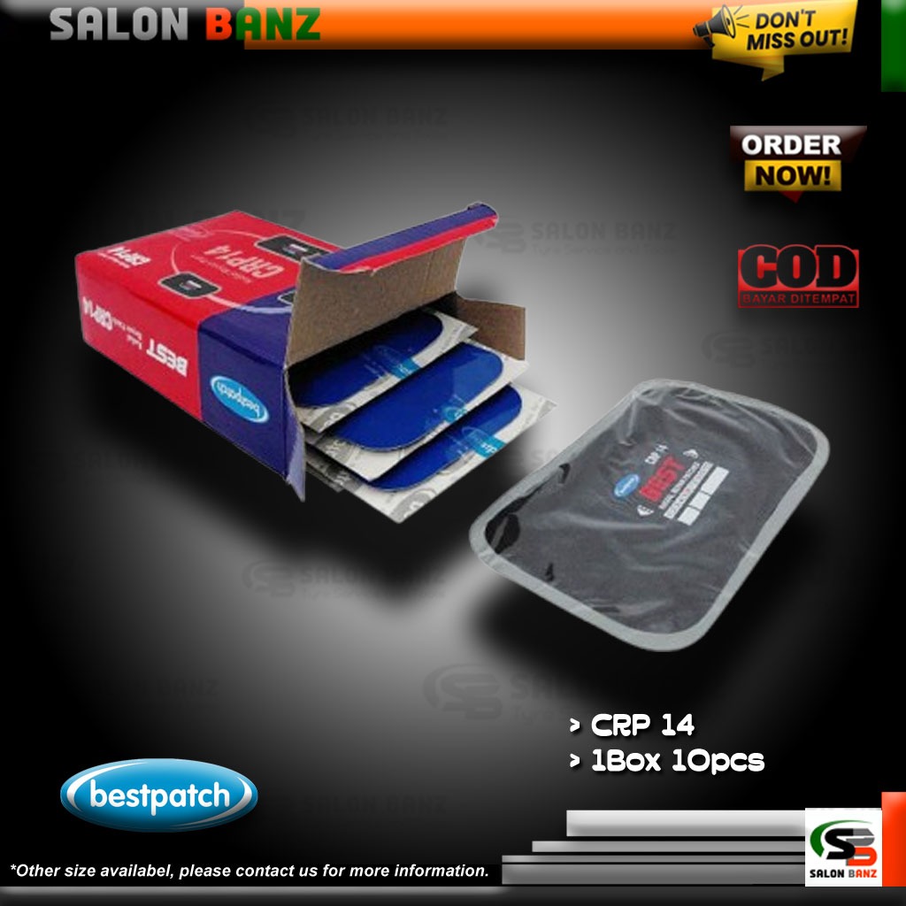 Bestpatch CRP-14 - PAKET Karet Tambal Ban Tubeless Radial Bestpatch CRP14 1Box + Lem Bestpatch 75ml