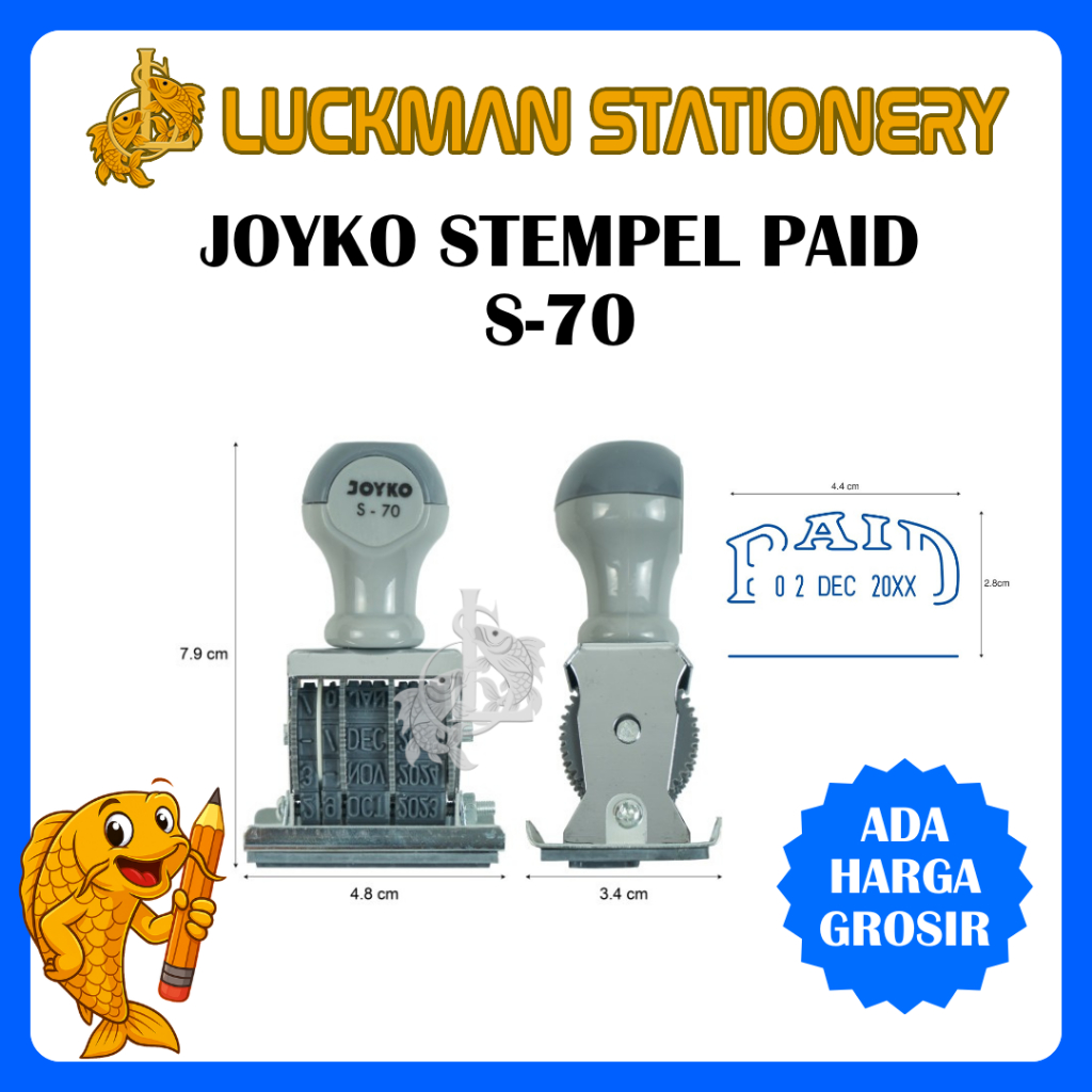 JOYKO STEMPEL PAID S-70 / CAP STEMPEL TANGGAL PAID [LUCKMAN STATIONERY]