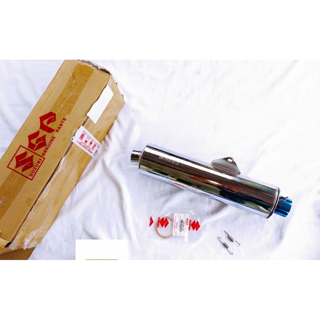 Selincer Silincer Knalpot Satria FU Original Suzuki Lokal + Adaptor RAPTOR BLUEMOON ORI