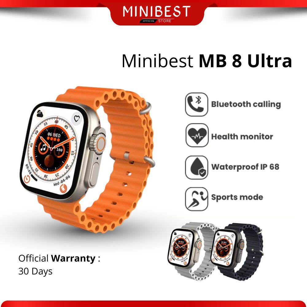 HOT DEALS MINIBEST MB8+ ULTRA PRO BLUETOOTH SMARTWATCH 2.02 INCH FULL TOUCH SCREEN PHONE CALL TFT