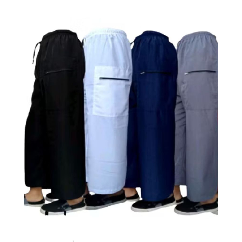 Celana Haji Sirwal Cingkrang Pria Putih Polos Nyaman Dipakai untuk Sholat dan Olahraga