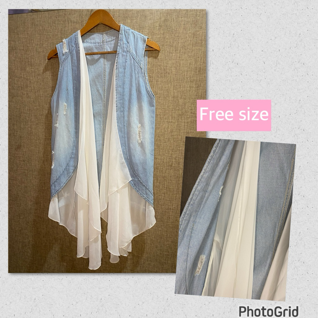 preloved outer jeans kombinasi