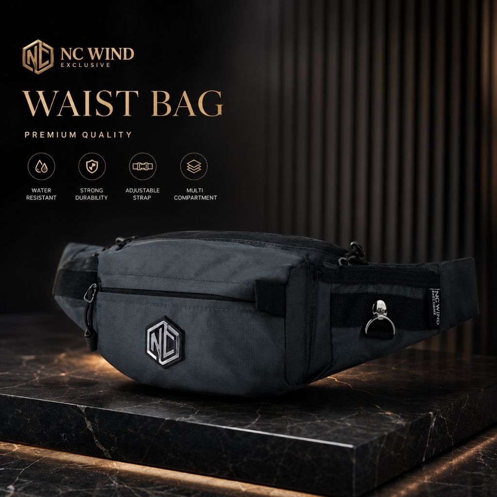 LEVIN -  Tas waistbag Sling bag handbag tas selempang pria