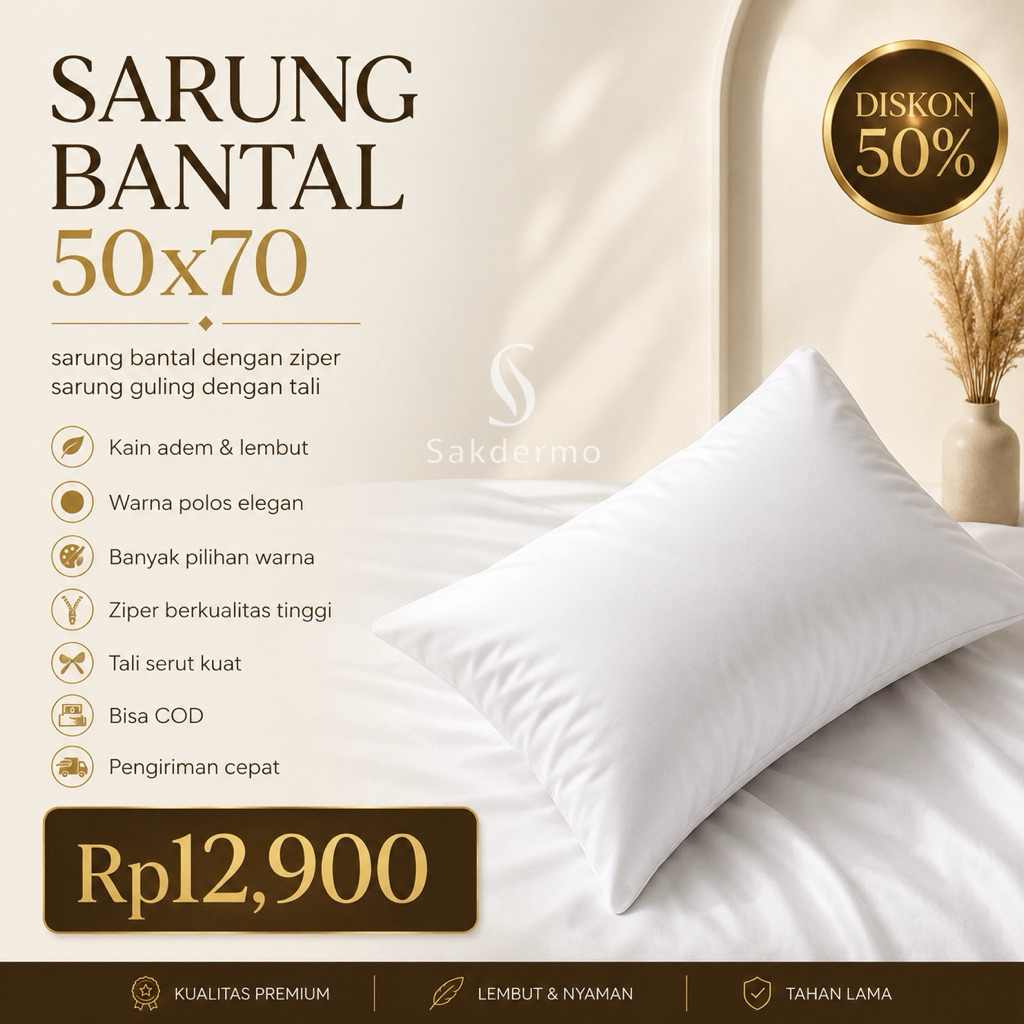 SARUNG BANTAL POLOS 50X70 , SARUNG BANTAL JUMBO, SARUNG BANTAL POLOS BESAR, sarung bantal 50x70