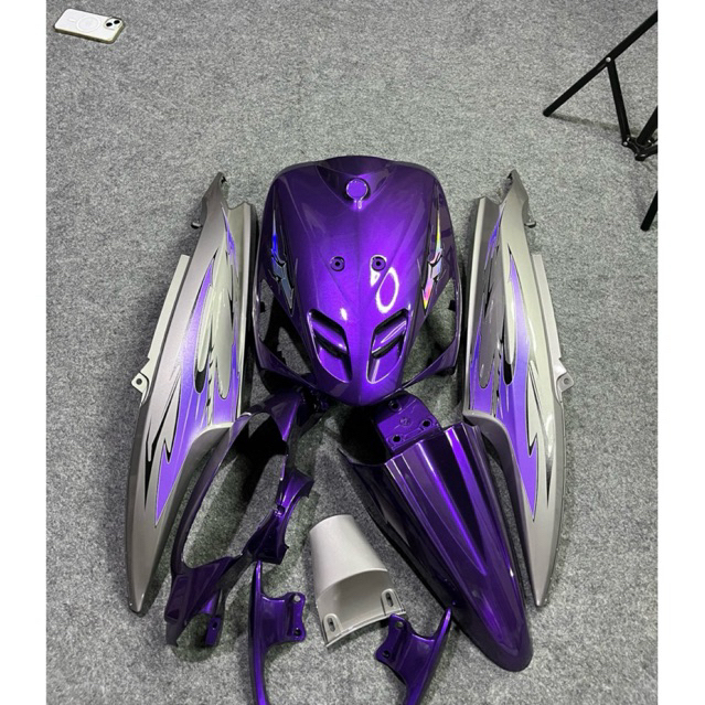 full body halus mio sporty ungu striping variasi