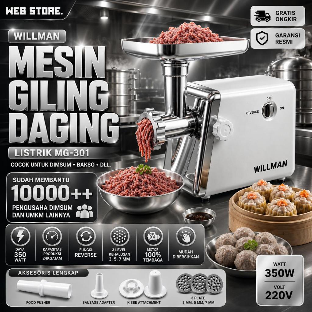 Mesin Giling Daging Listrik Alat Penggiling Ayam Sapi Ikan Kapasitas Besar