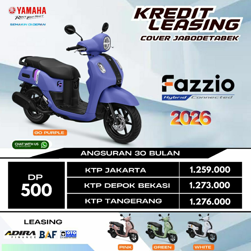 DP Motor Yamaha Fazzio Neo Kredit Leasing Jakarta Depok Tangerang Bekasi