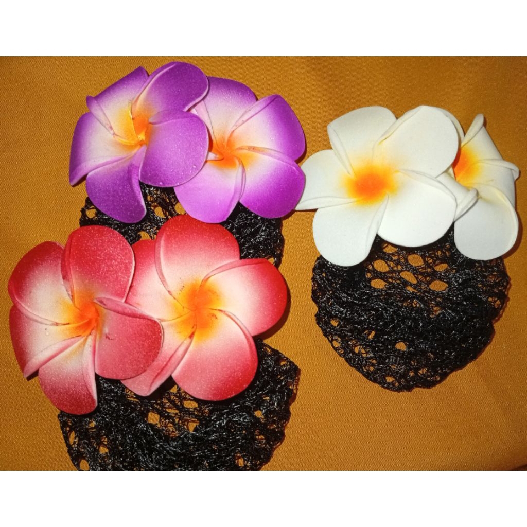 Jepit rambut hairnet bunga kamboja hairdo etnik bali aksesoris rambut