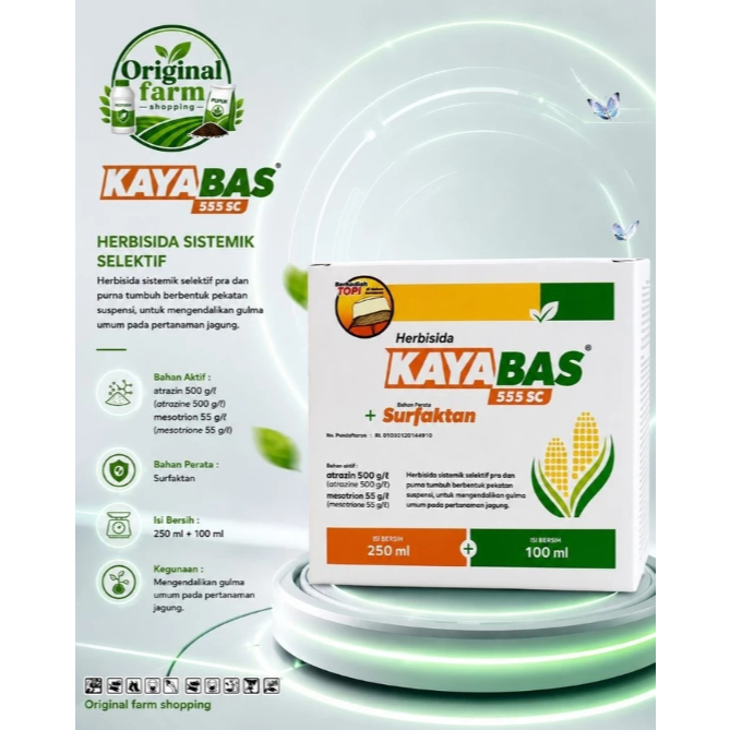Herbisida KAYABAS 555 SC 250ml - Kayabas 250ml Herbisida Selektif jagung