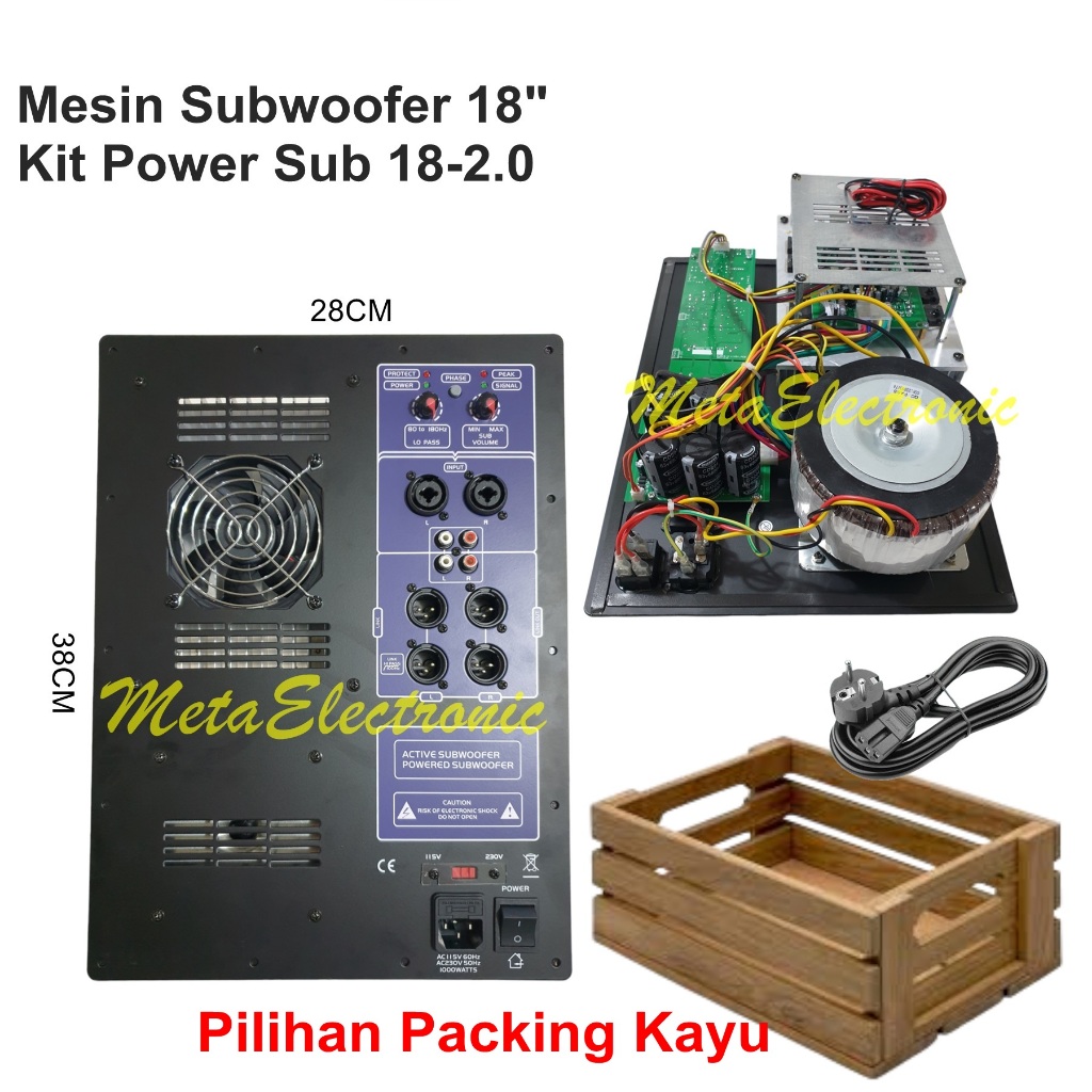 Power Kit Subwoofer 18-2.0 Mesin Subwoofer 18 Inch 28X38CM