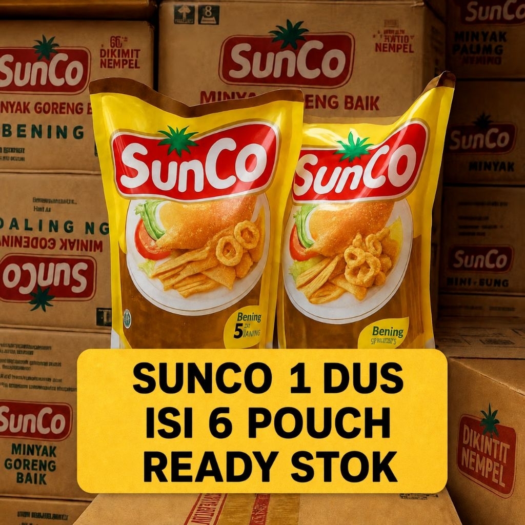 PROMO 1 Dus Minyak Goreng Sunco 2 Liter Isi 6 | Minyak Sunco Terlaris | Sunco Ready Stok