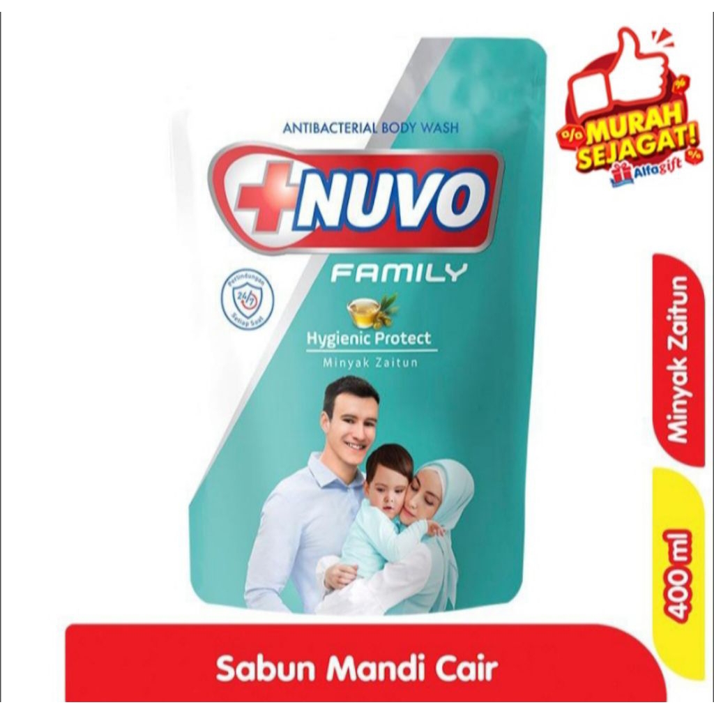 Nuvo Family Sabun Mandi Cair Minyak Zaitun refil 400 ML