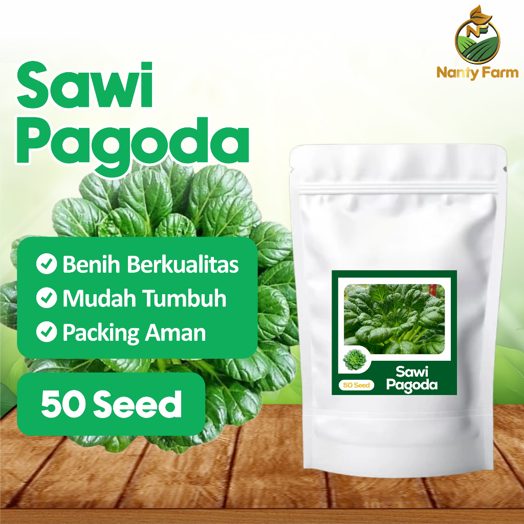 50 Benih Biji Sawi Pagoda - Benih Sayur Sawi Pagoda