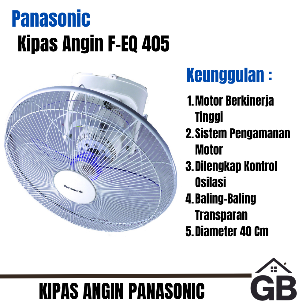 Kipas Panasonic F-EQ405 || PANASONIC F-EQ405 Kipas Angin (Auto Fan) 16 Inch