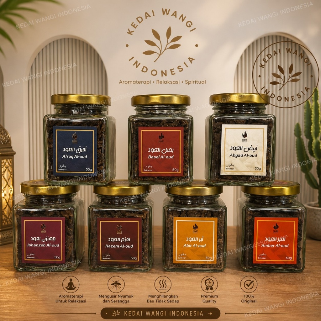 Qodha Bukhur kaca 50gr - Bakhoor Qodha Aomaterapi Original