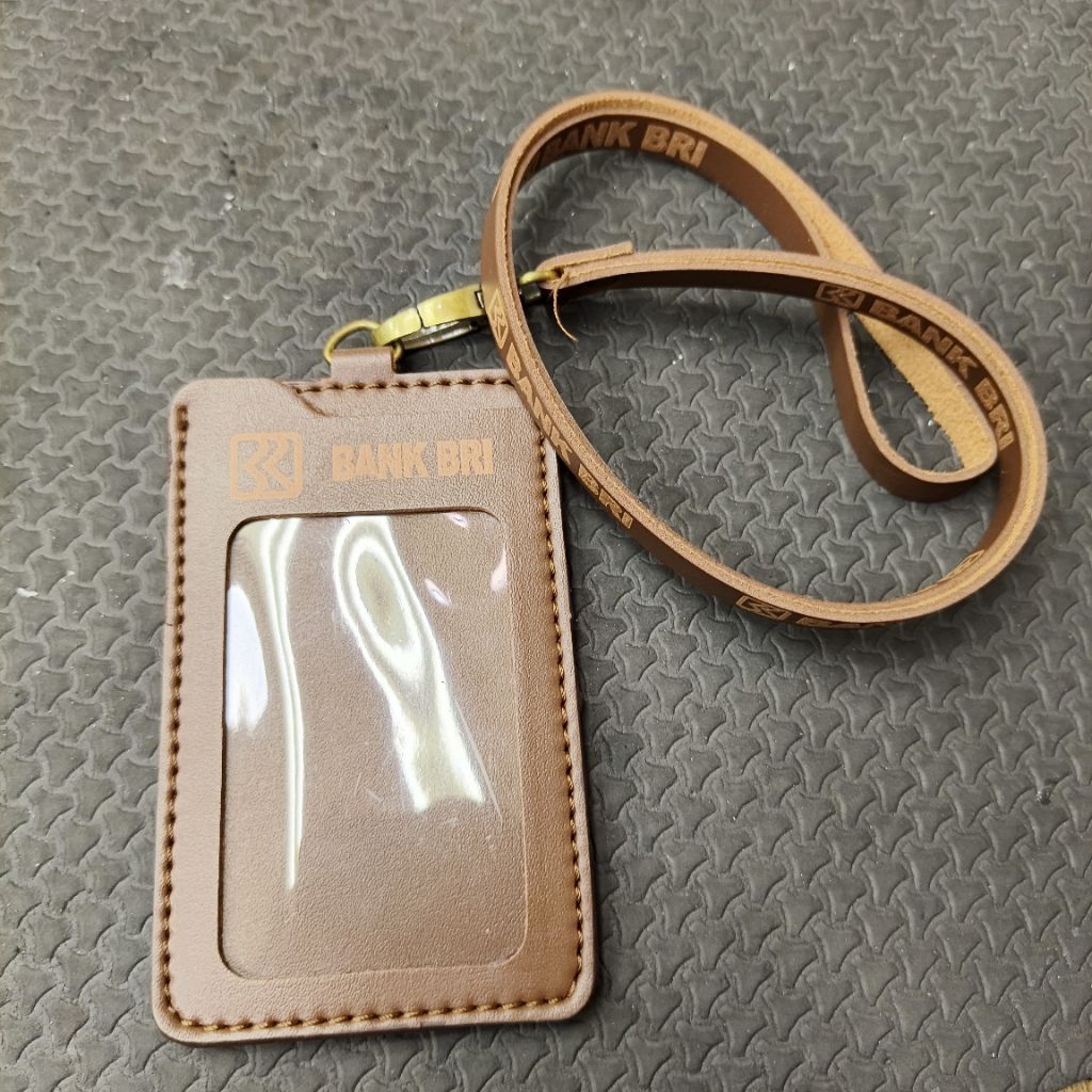 LANYARD BANK BRI COKLAT TUA / TEMPAT ID CARD BANK BRI / LAMYAR BANK BRI / LANYARD ID CARD