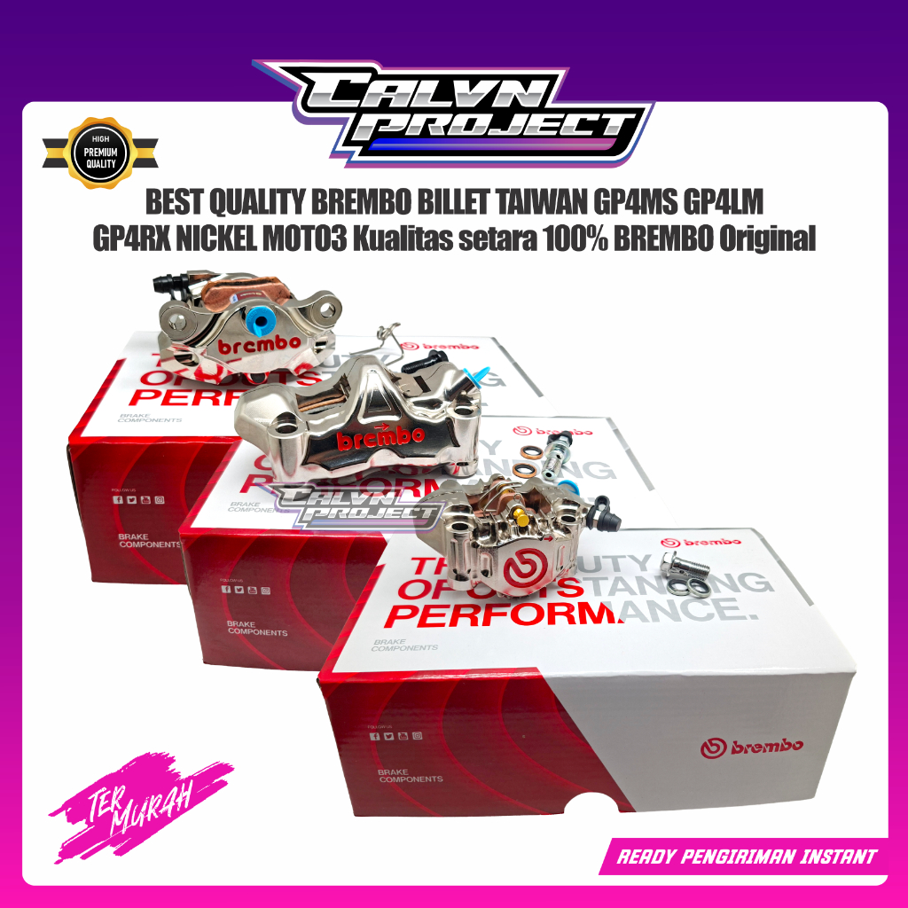 BEST QUALITY BREMBO BILLET TAIWAN GP4MS GP4LM GP4RX NICKEL MOTO3 Kualitas setara 100% BREMBO Origina