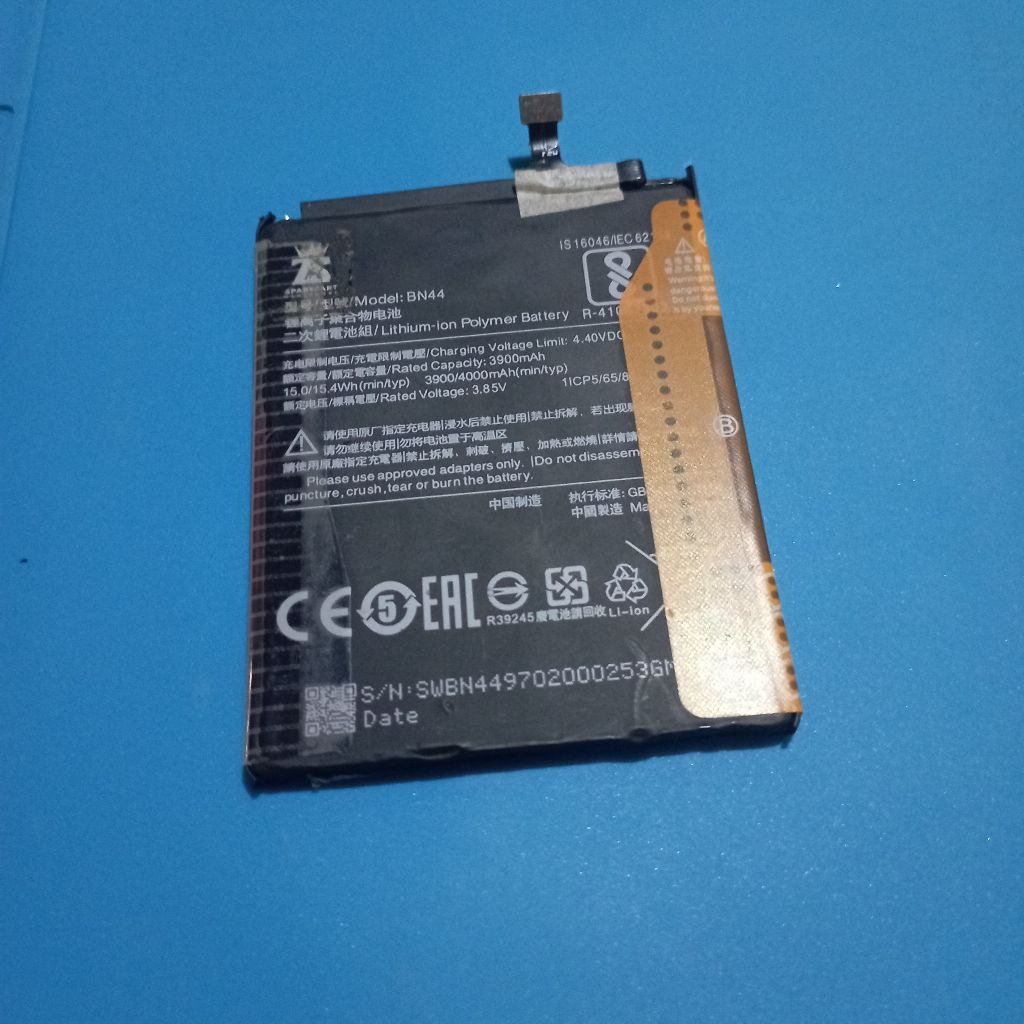 Baterai redmi 5 plus bekas normal
