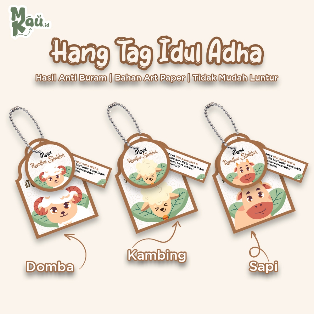 Hang Tag Idul Adha - Hangtag Eid Al Adha - Hang Tag Aesthetic