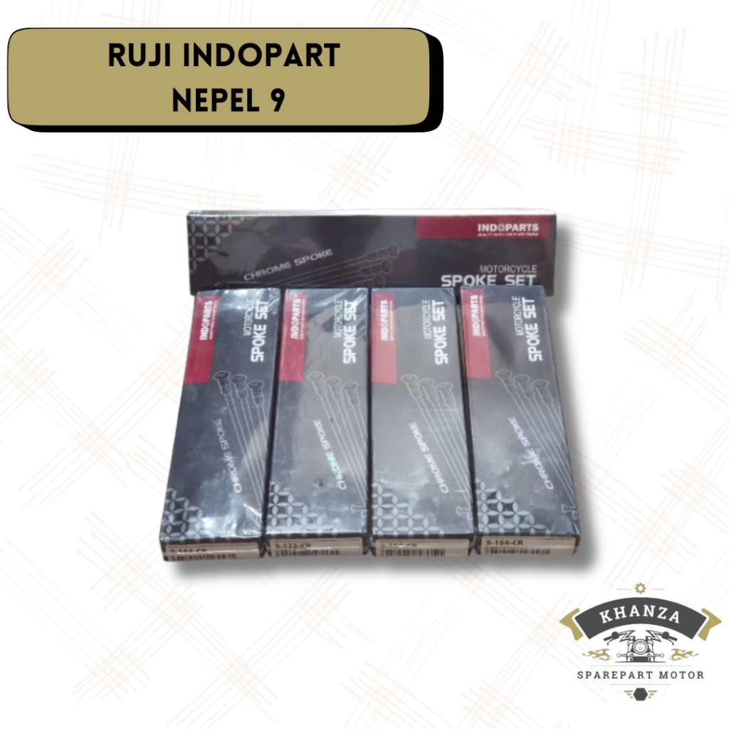 INDOPART Ruji Motor Nepel 9 || Jari Jari Motor Ruji Motor Spoke Chrome Nepel 9