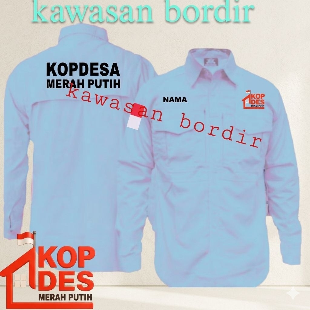 tactical kemeja koperasi merah putih seragam koperasi merah putih baju koperasi merah putih pdh kope