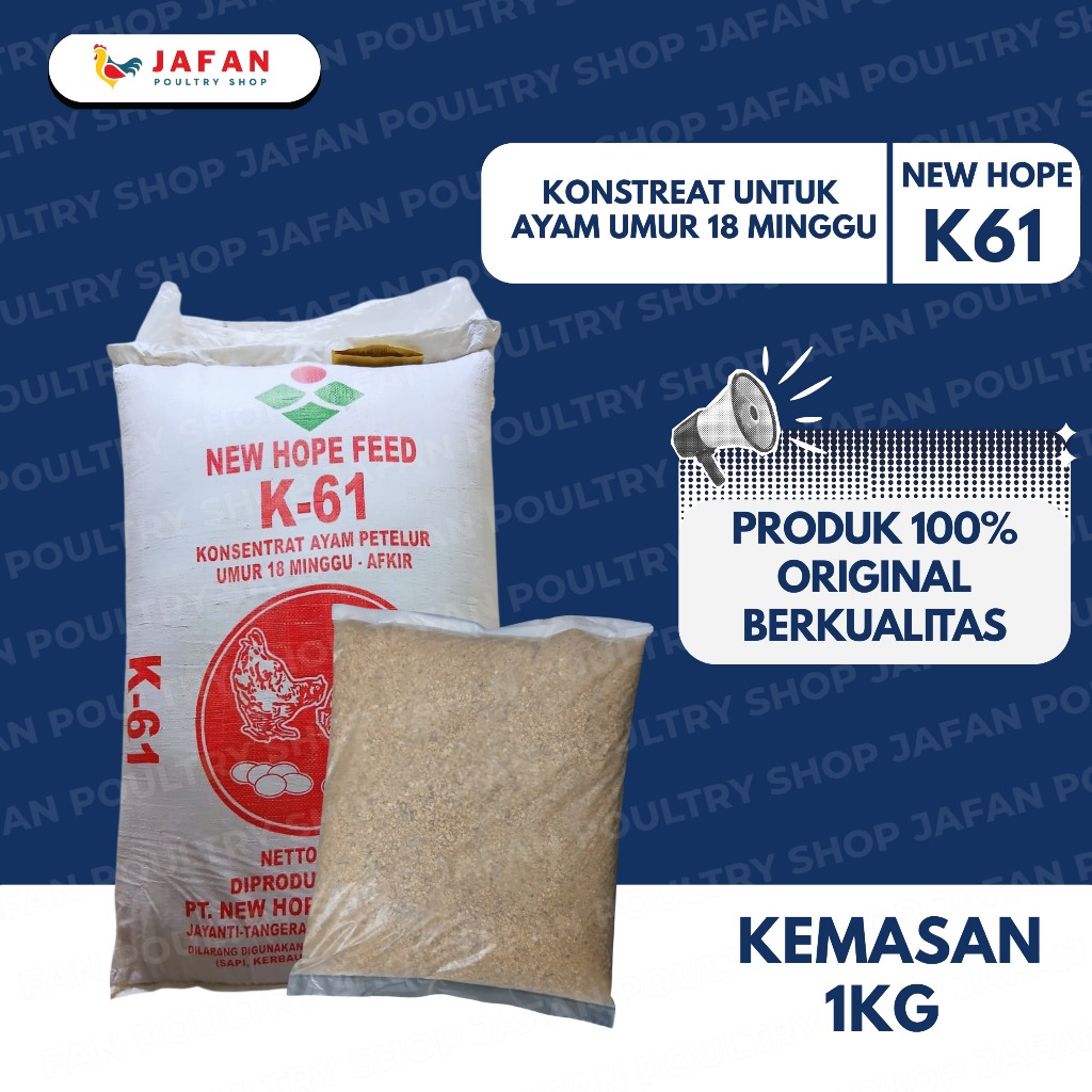 KOSENTRAT K61 1kg Untuk Ayam Petelur Produksi