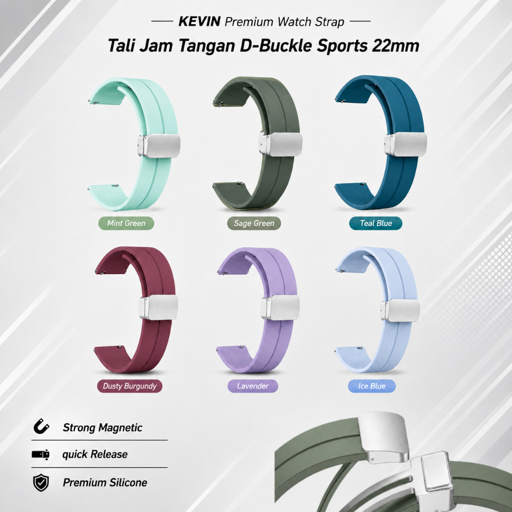 Tali Jam Tangan Haylou Solar Ultra Runner - Strap Smartwatch Silver Magnetic Buckle 22mm QR5S