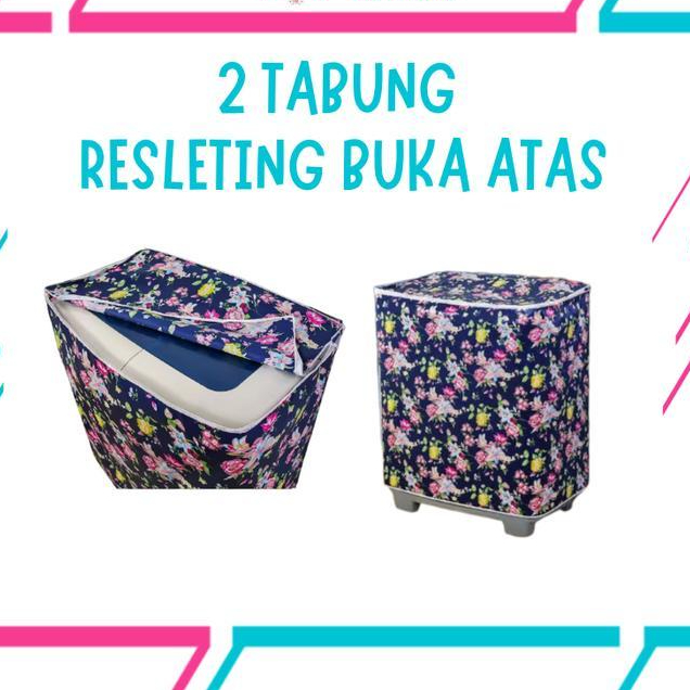 Promo Cover Mesin Cuci 2 Tabung - Sarung Mesin Cuci 2 Tabung - Cover Mesin Cuci - Ukuran 6-18Kg