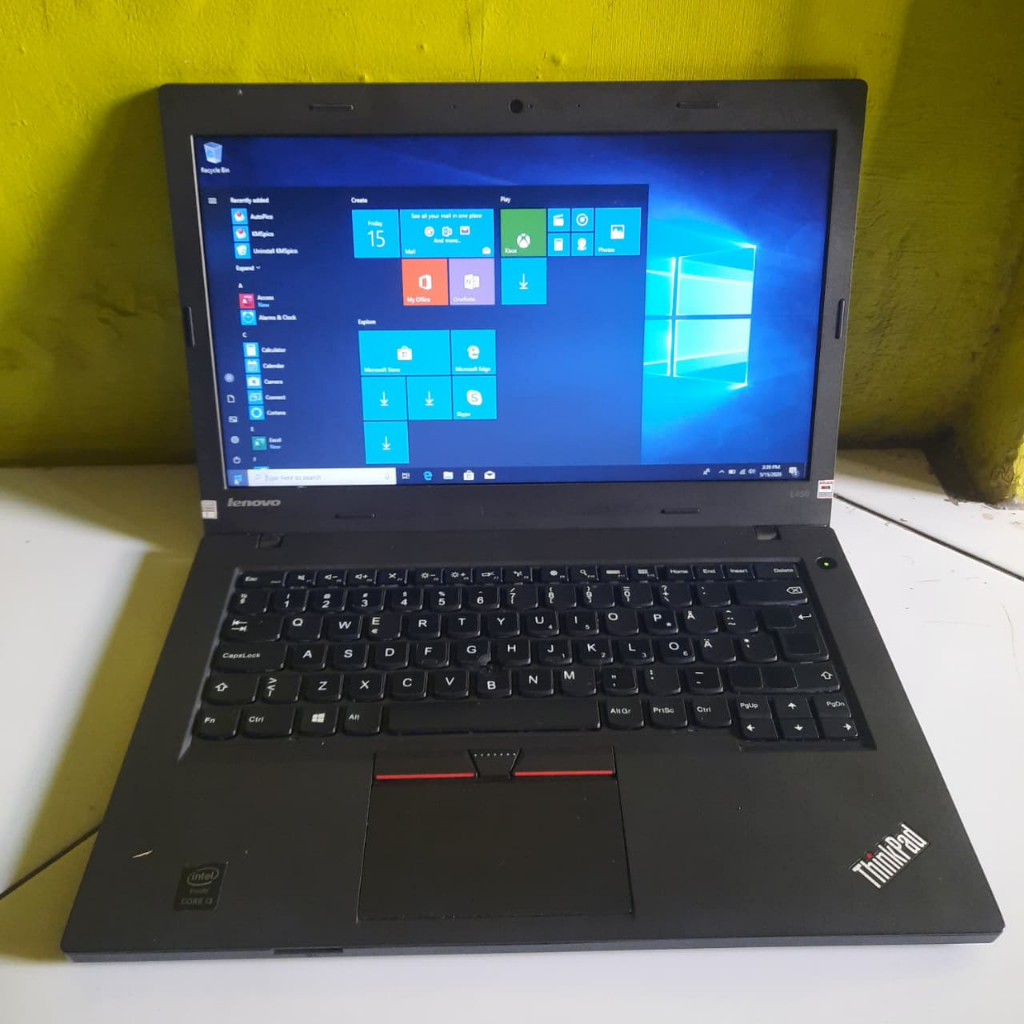 Laptop Lenovo Thinkpad L450 Intel core i3 Gen 5 RAM 8GB SSD 128GB Second