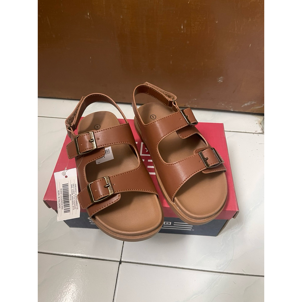 Payless State Street Childrens Luke Youth Sandals - Dark Brown