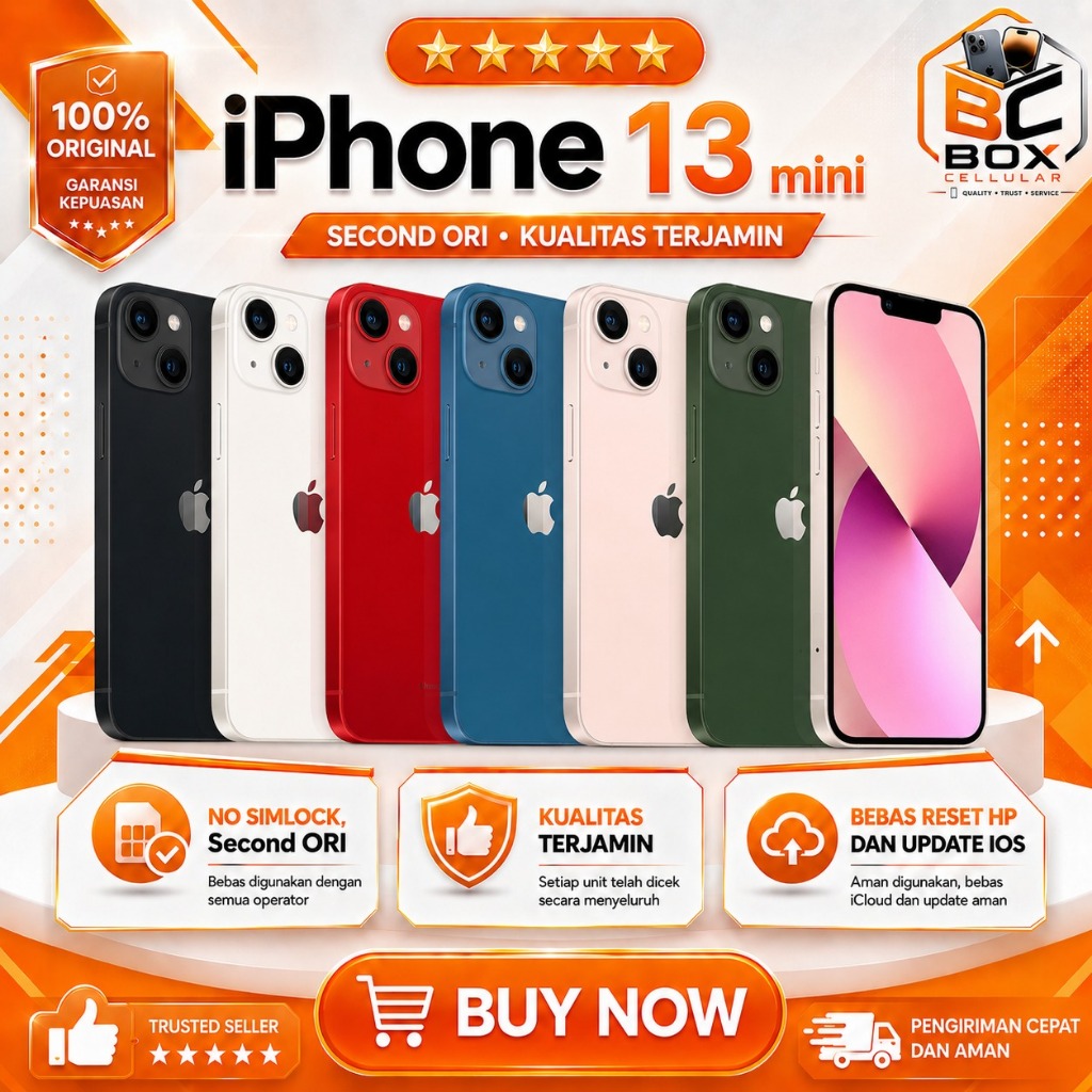 IPHONE 13 MINI 128GB-512GB SECOND HAND GARANSI 2 BULAN TERPERCAYA