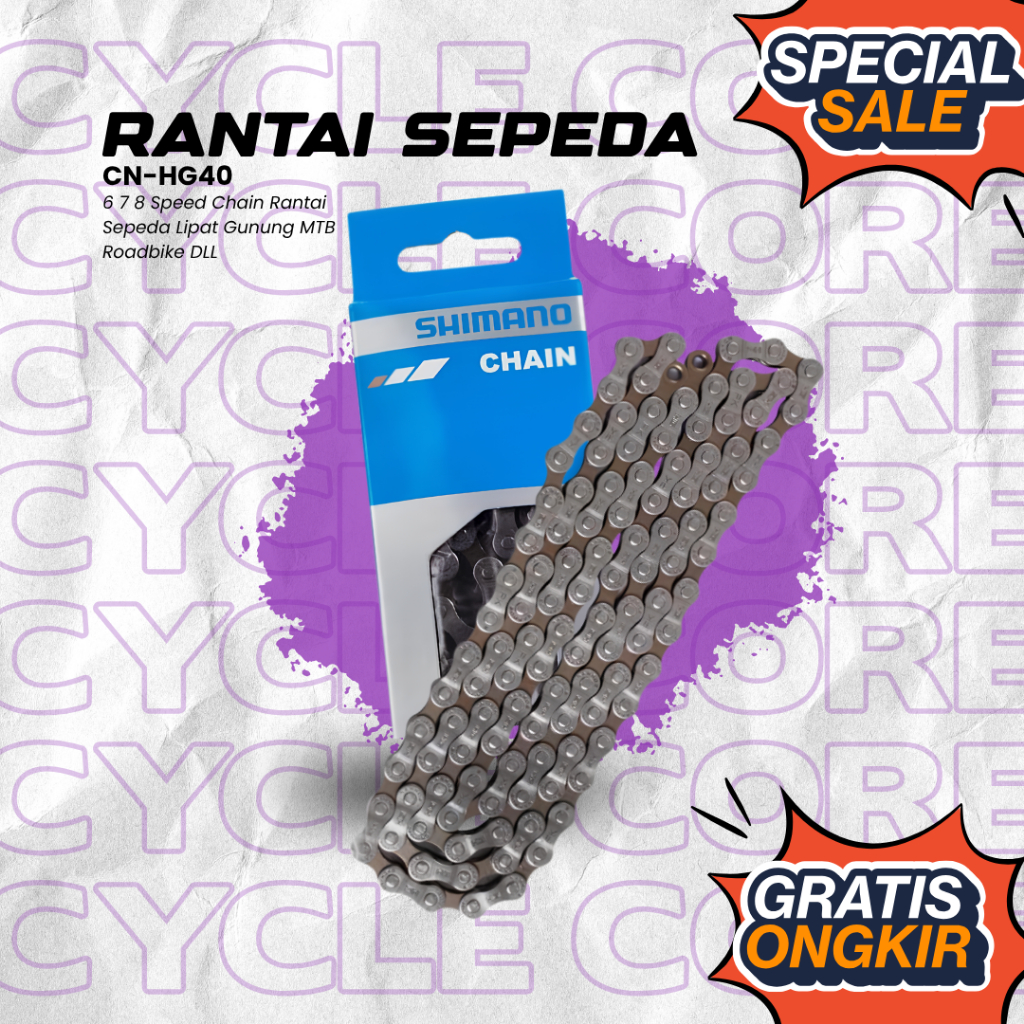 Rantai Sepeda CN-HG40 6 7 8 Speed Chain Rantai Sepeda Lipat Gunung MTB Roadbike DLL