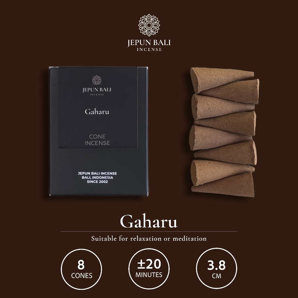 Dupa Kerucut Aromaterapi - Gaharu - Jepun Bali Incense