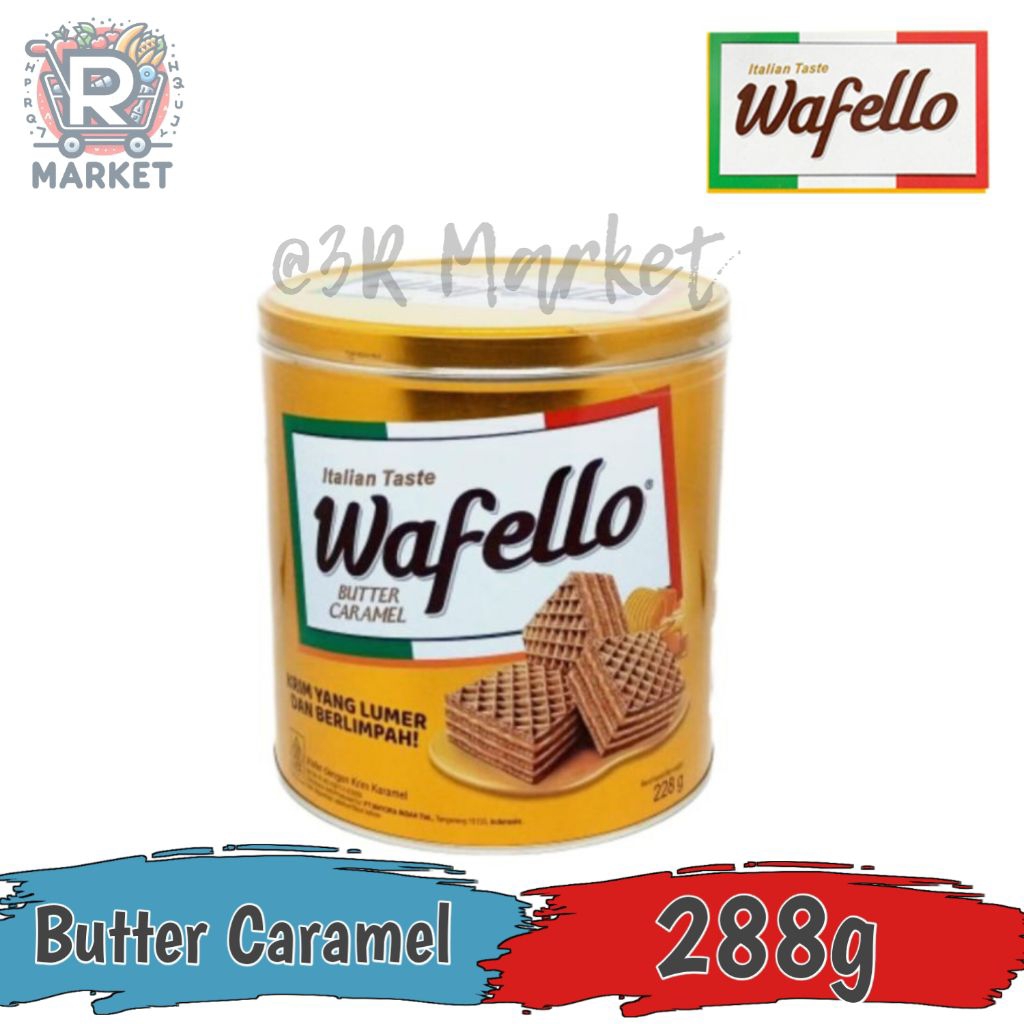Roma Wafello Butter Caramel Can / Wafello Butter Caramel Kaleng