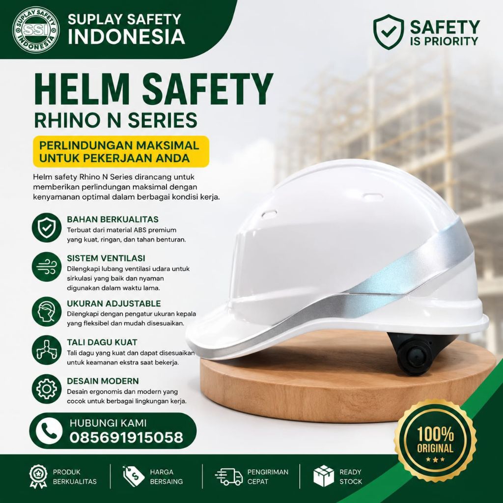 HELM SAFETY DELTA PLUS WARNA PUTIH ORIGINAL - HELM PROYEK - HELM SAFETY