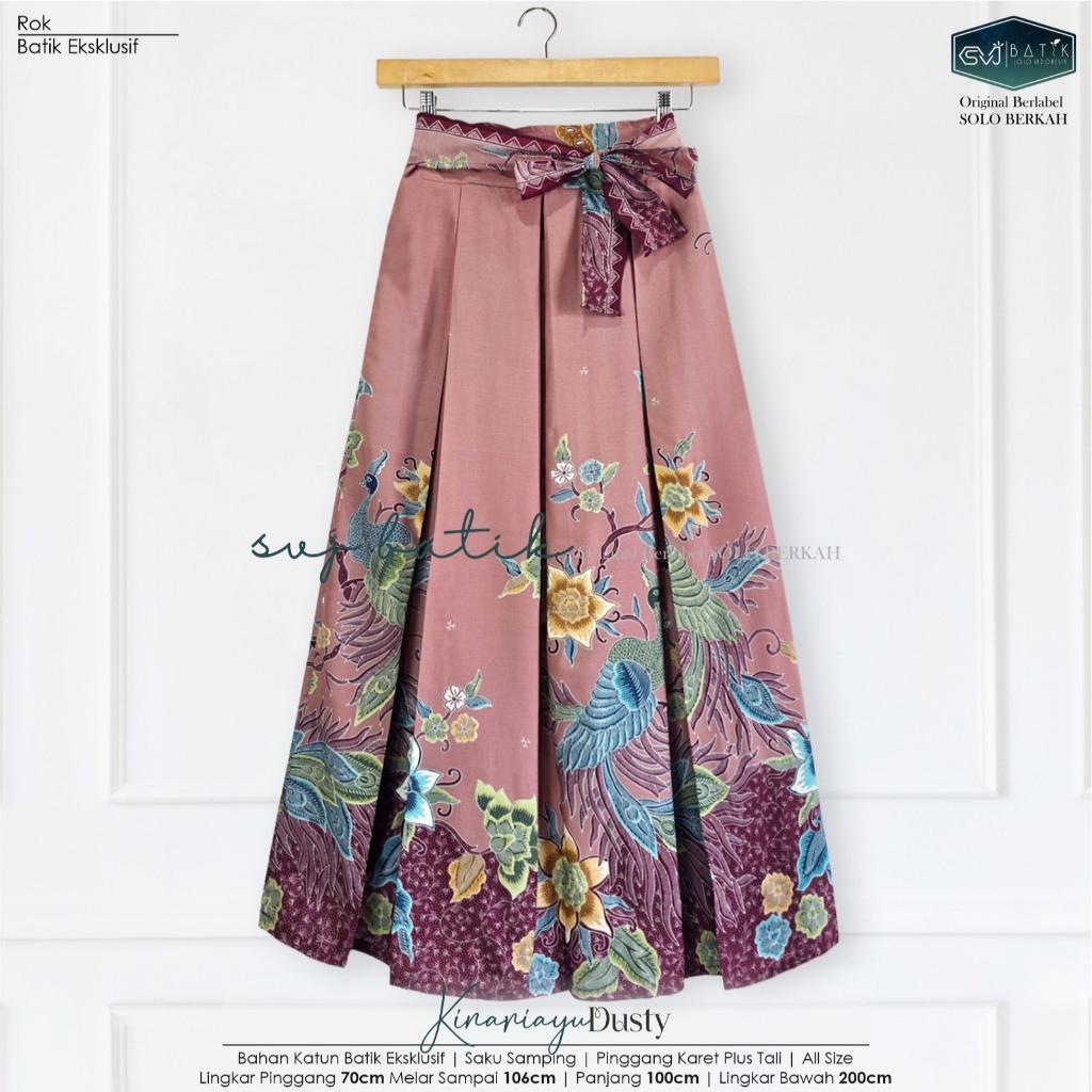 ROK BATIK WANITA TERBARU 2025 BAWAHAN BATIK SOLO MODERN PREMIUM EKSKLUSIF ELEGANT PAYUNG JUMBO