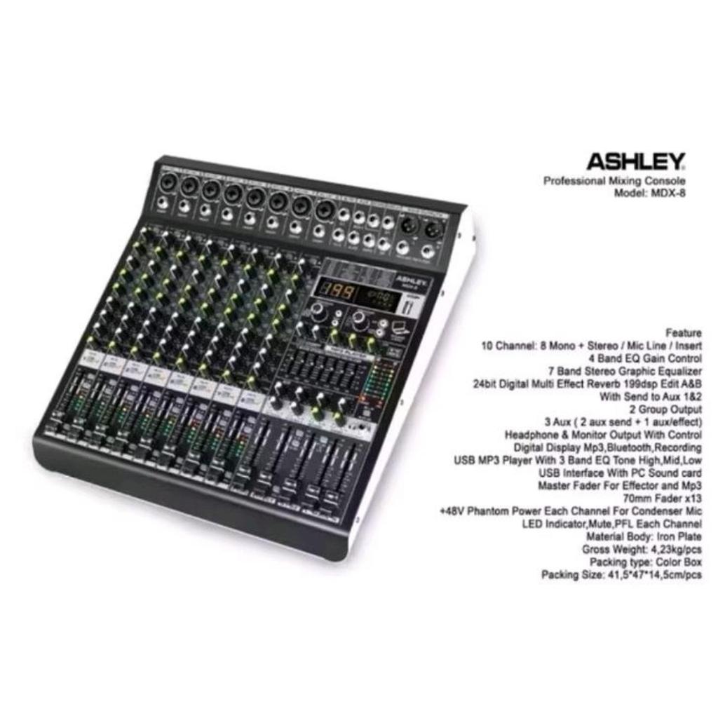 Mixer Ashley MDX 8 MDX8 8 channel ORIGINAL ASHLEY