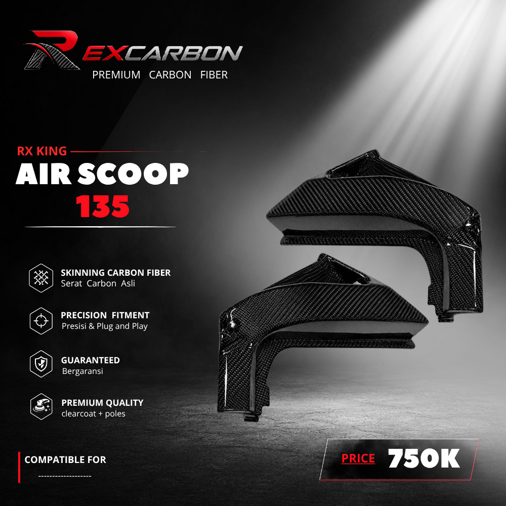 Air Scoop Airscoop RX King Carbon Kevlar Karbon Fiber