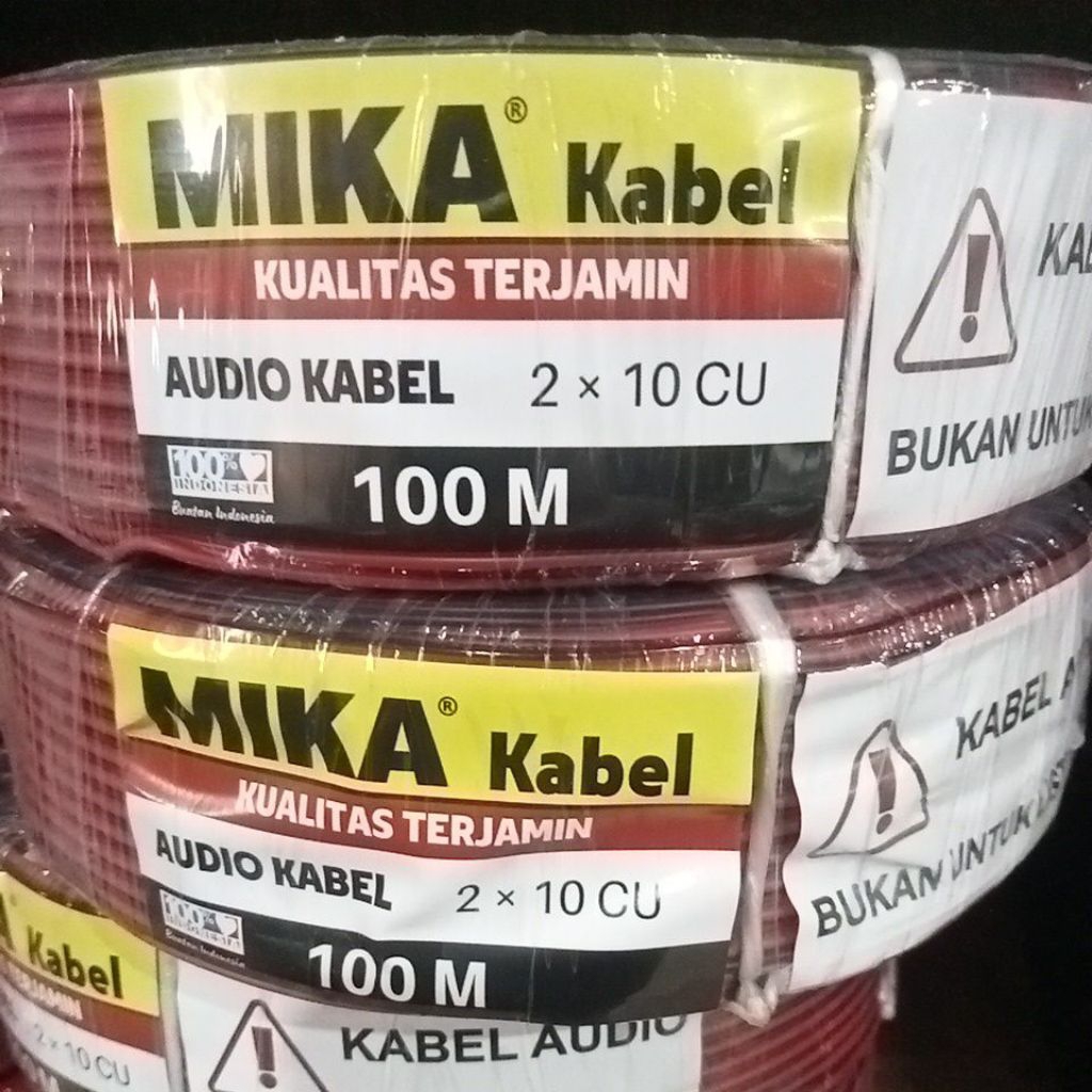 KABEL NYZ HITAM MERAH 2x10x100m