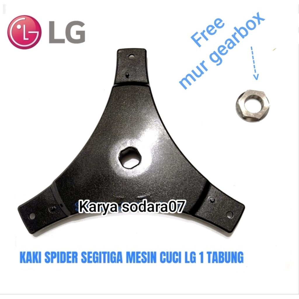 New Plat Bawah Spider Segitiga Mesin Cuci LG/Kaki Segitiga Drum Mesin Cuci turbo drum (Free Mur Gear